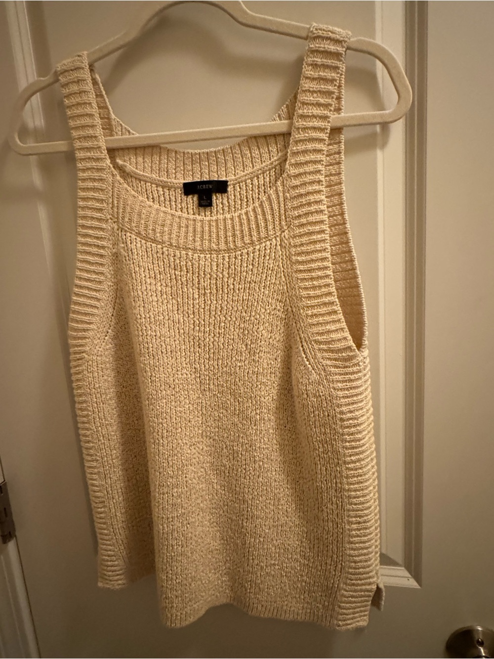 J. Crew cream Knit Tank Sweater